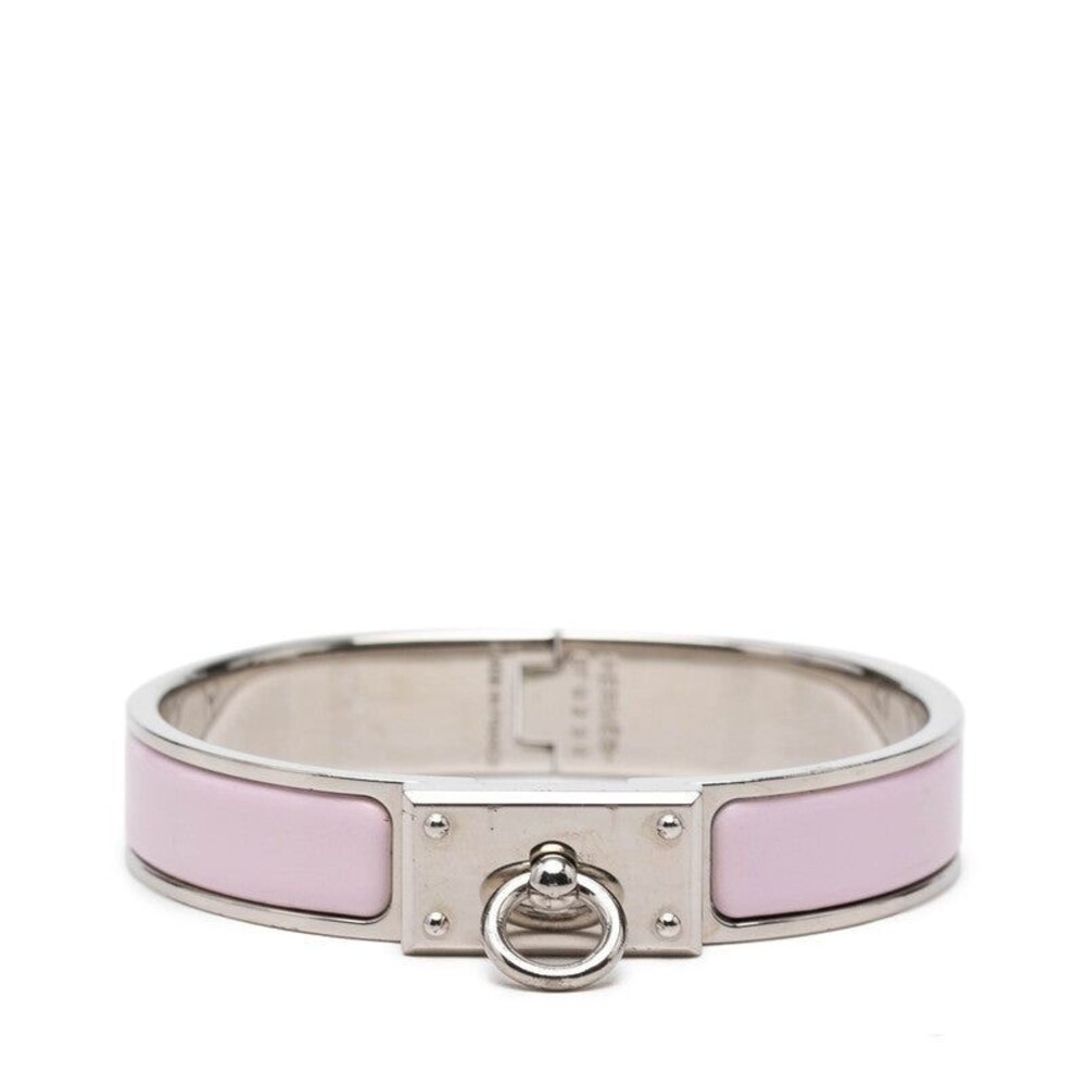 Hermes Clic Anneau Bracelet Silver Pink